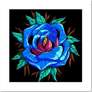 Blue rose Posters and Art